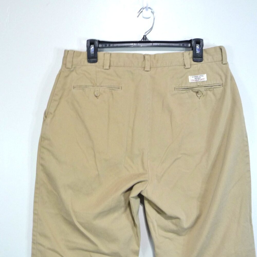 POLO RALPH LAUREN SIZE 35 WAIST CHINOS KHAKIS - Picture 3 of 8
